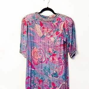 Long, elegant beaded dress, vintage